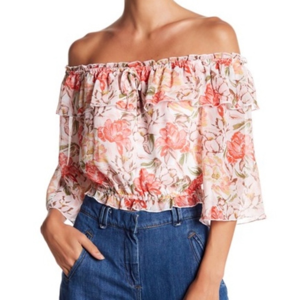 Wayf Floral Off The Shoulder Top